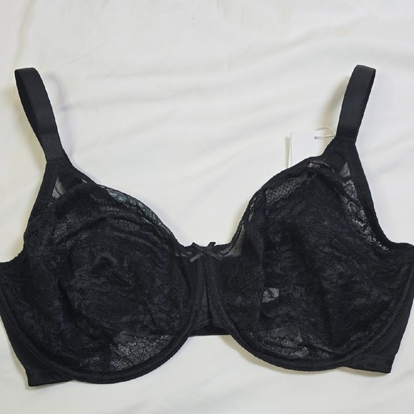 Hsia Lace Elegant Black Full Coverage Lift Underwire Bra Size 36G NwT. - Picture 1 of 7